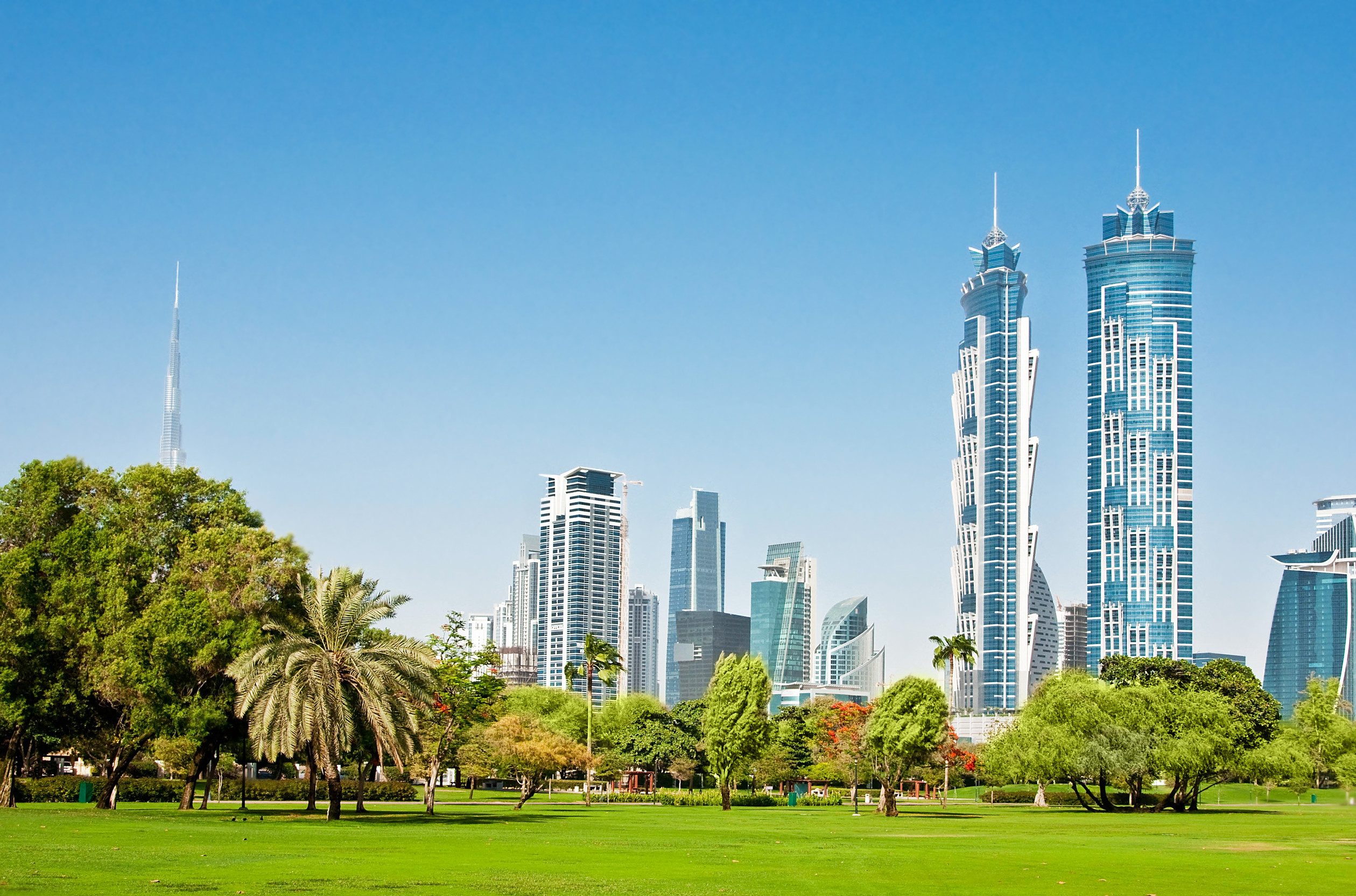 a general view of park in dubai uae