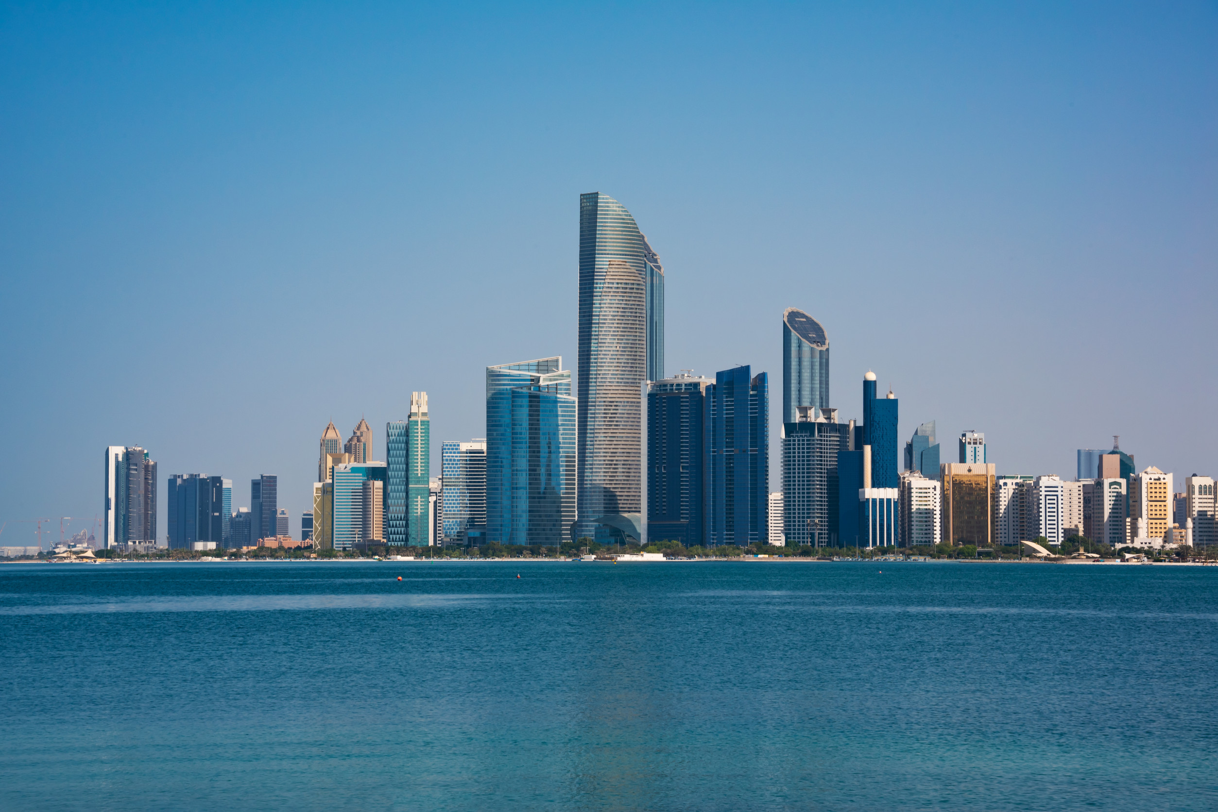 beautiful skyscrapers of abu dhabi united arab emirates