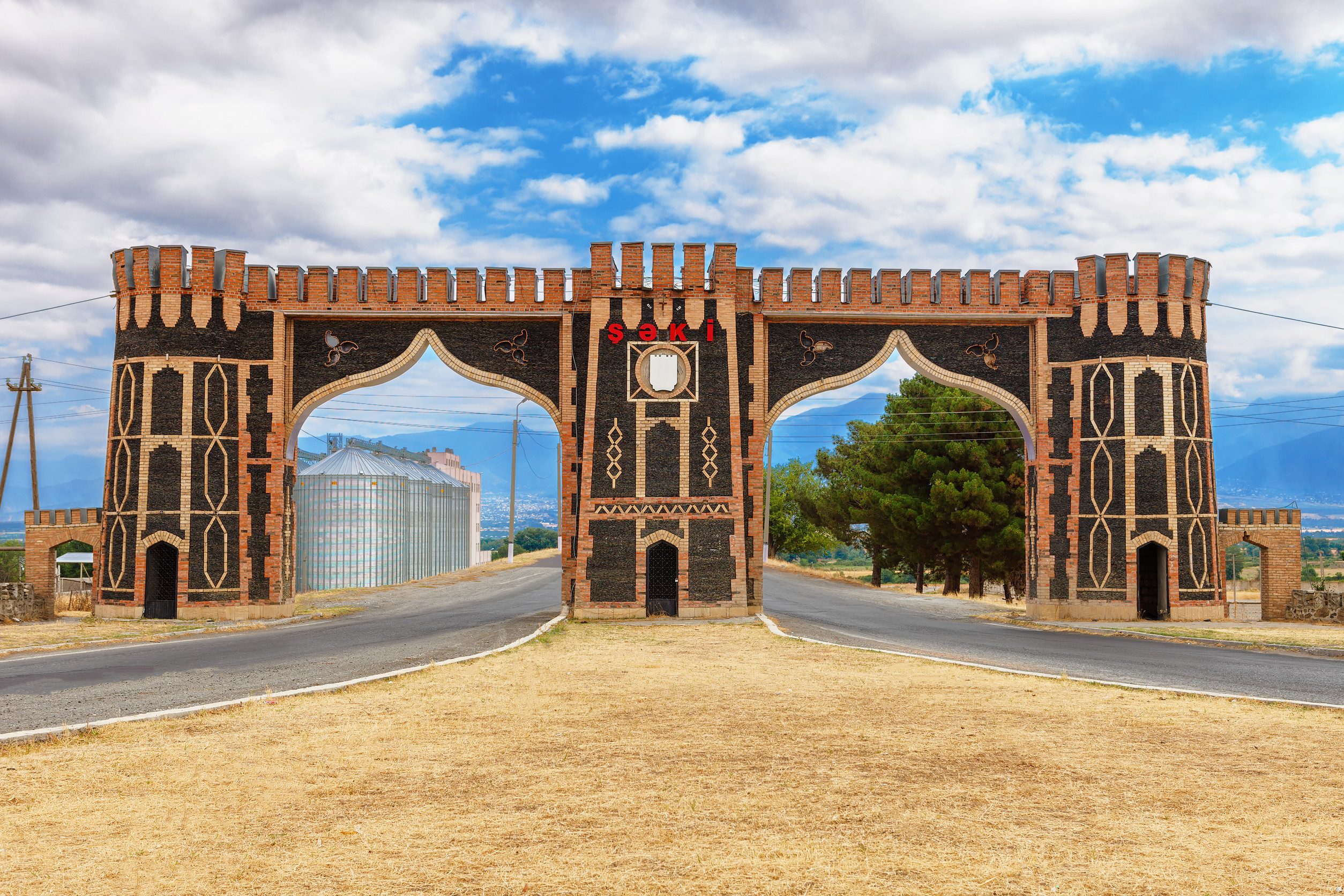 arch entrance gate of sheki azebaijan