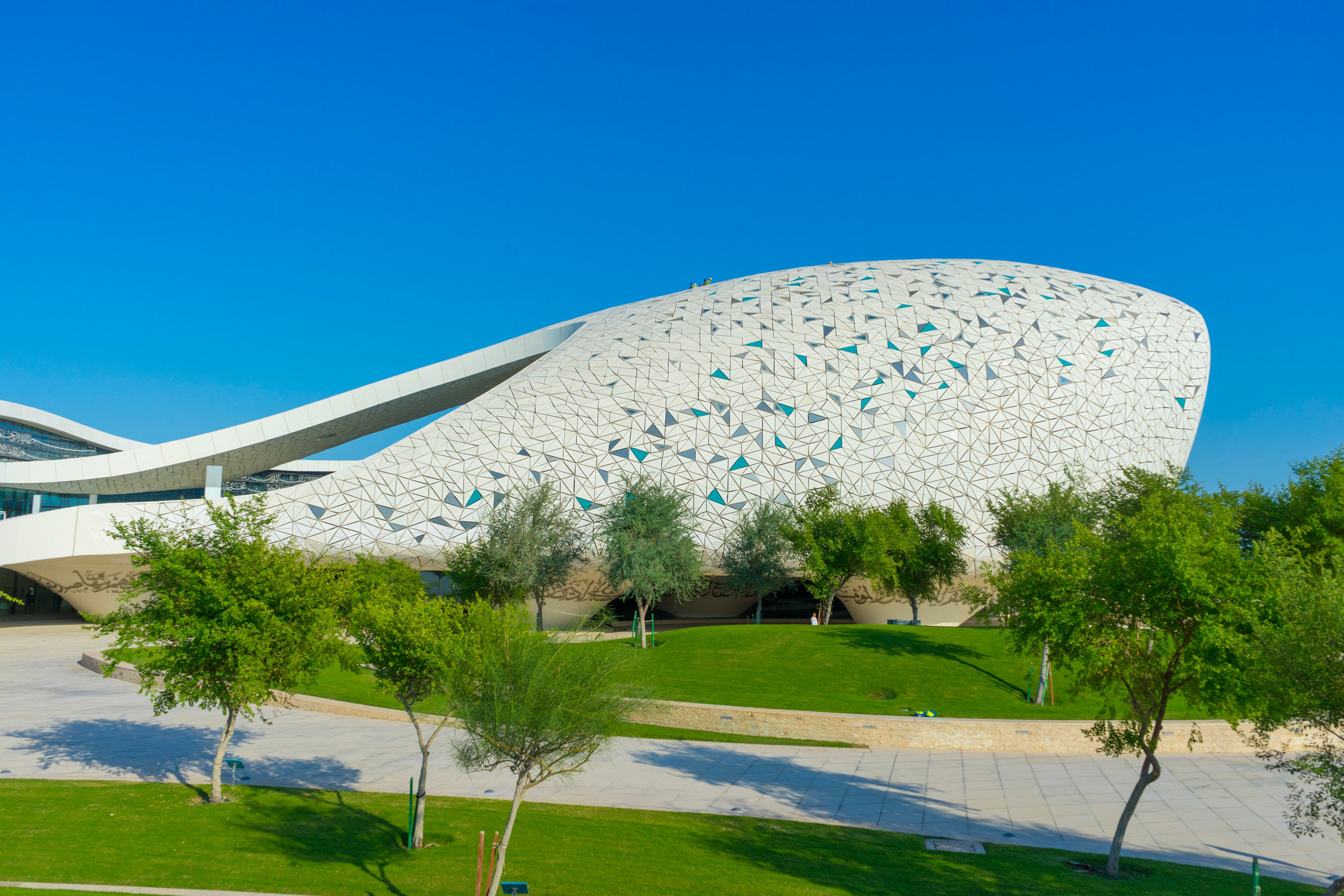 beautiful architecture of qatar foundation mosque in doha qatar