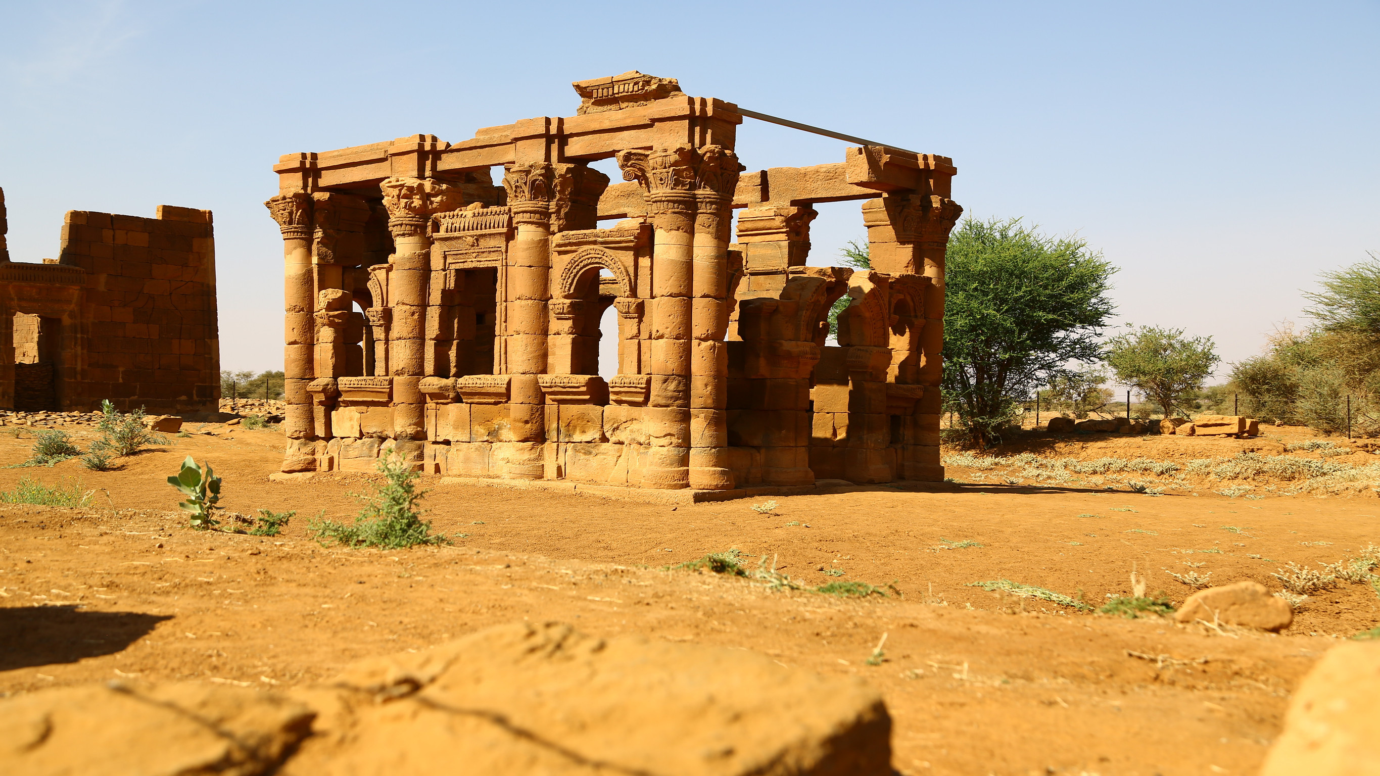 in africa sudan naqa the antique temple of the black pharaohs in the middle of the desert