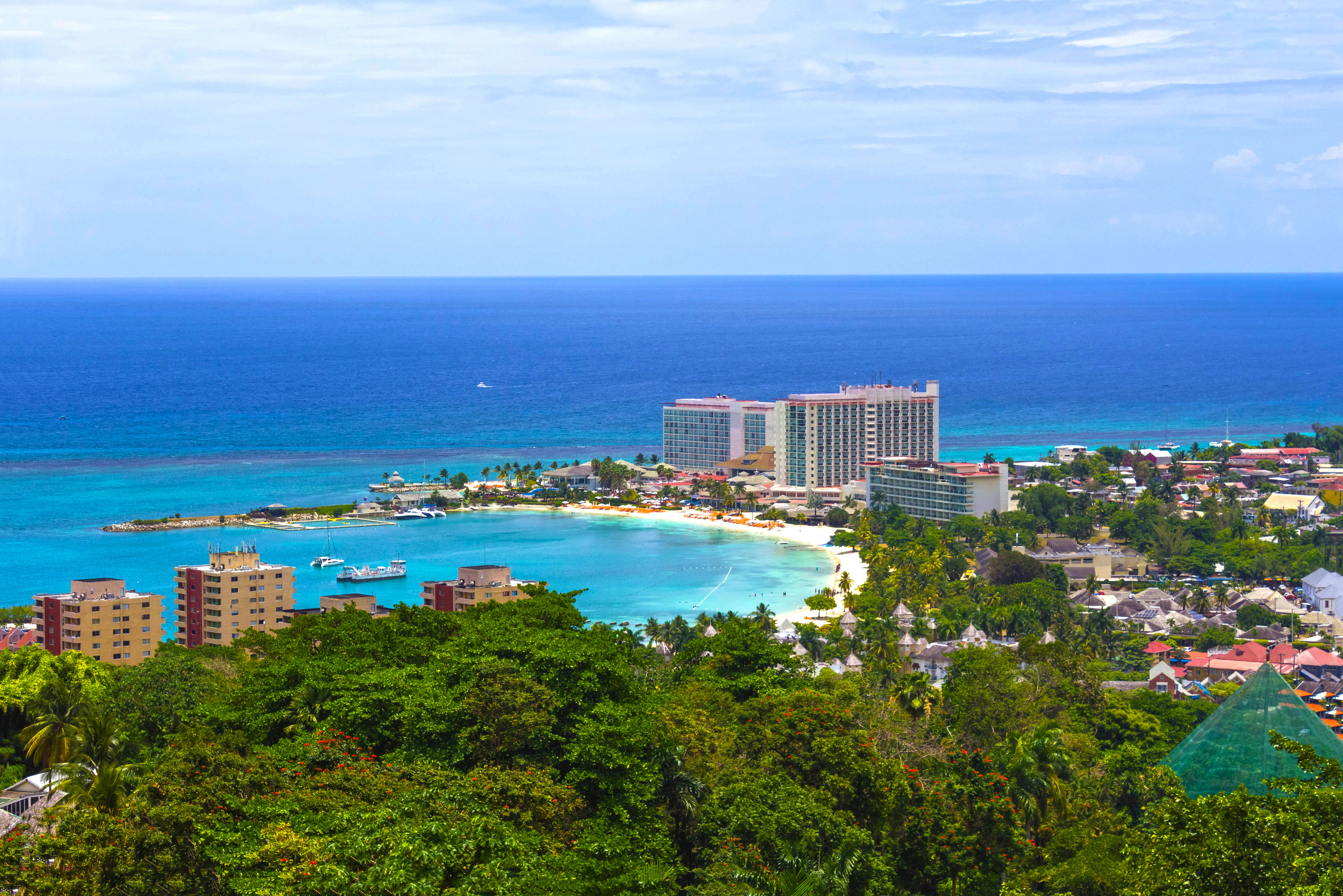 amazing exotic palm tree beach with colorful boat