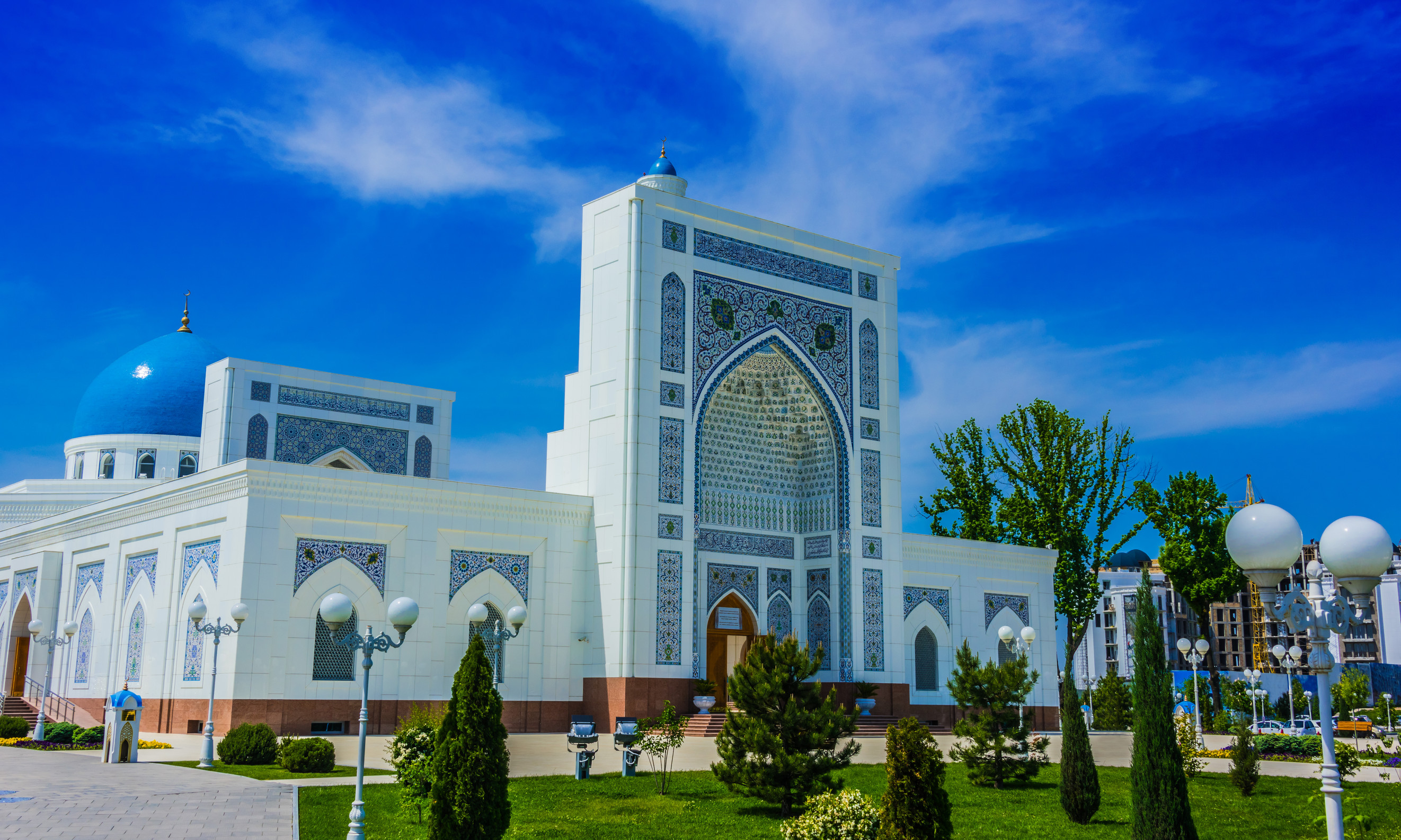 view of a khazrat imom complex in tashkent uzbekistan