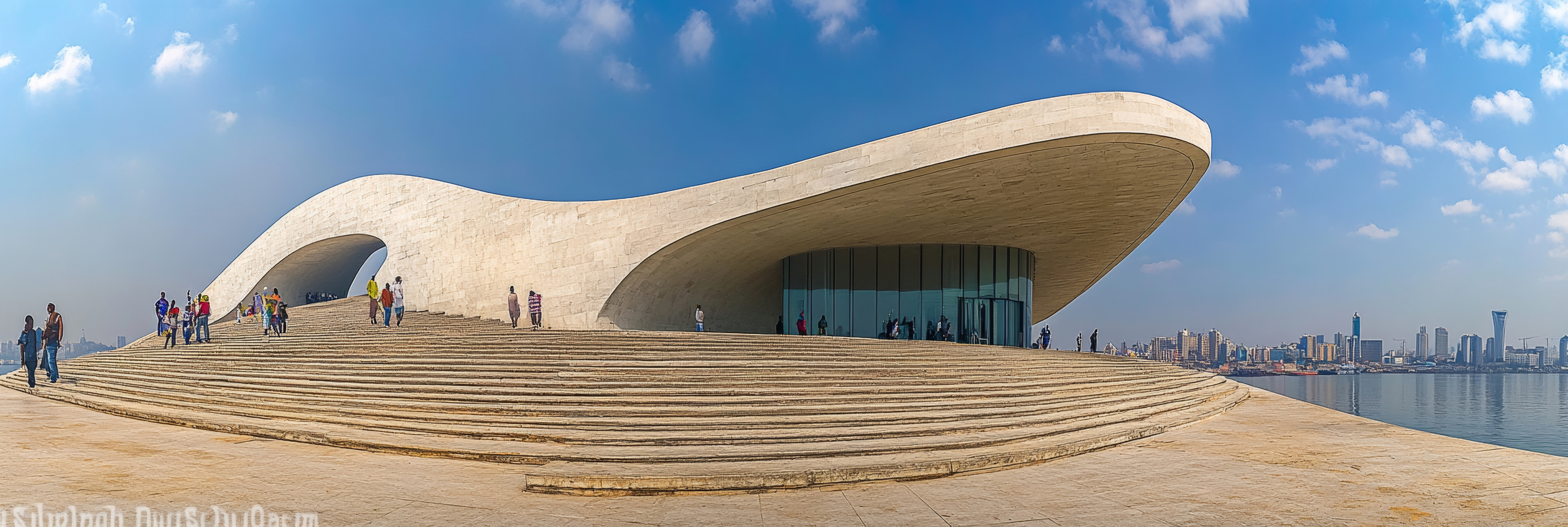 exterior view to dosso sultan residence in nigeria