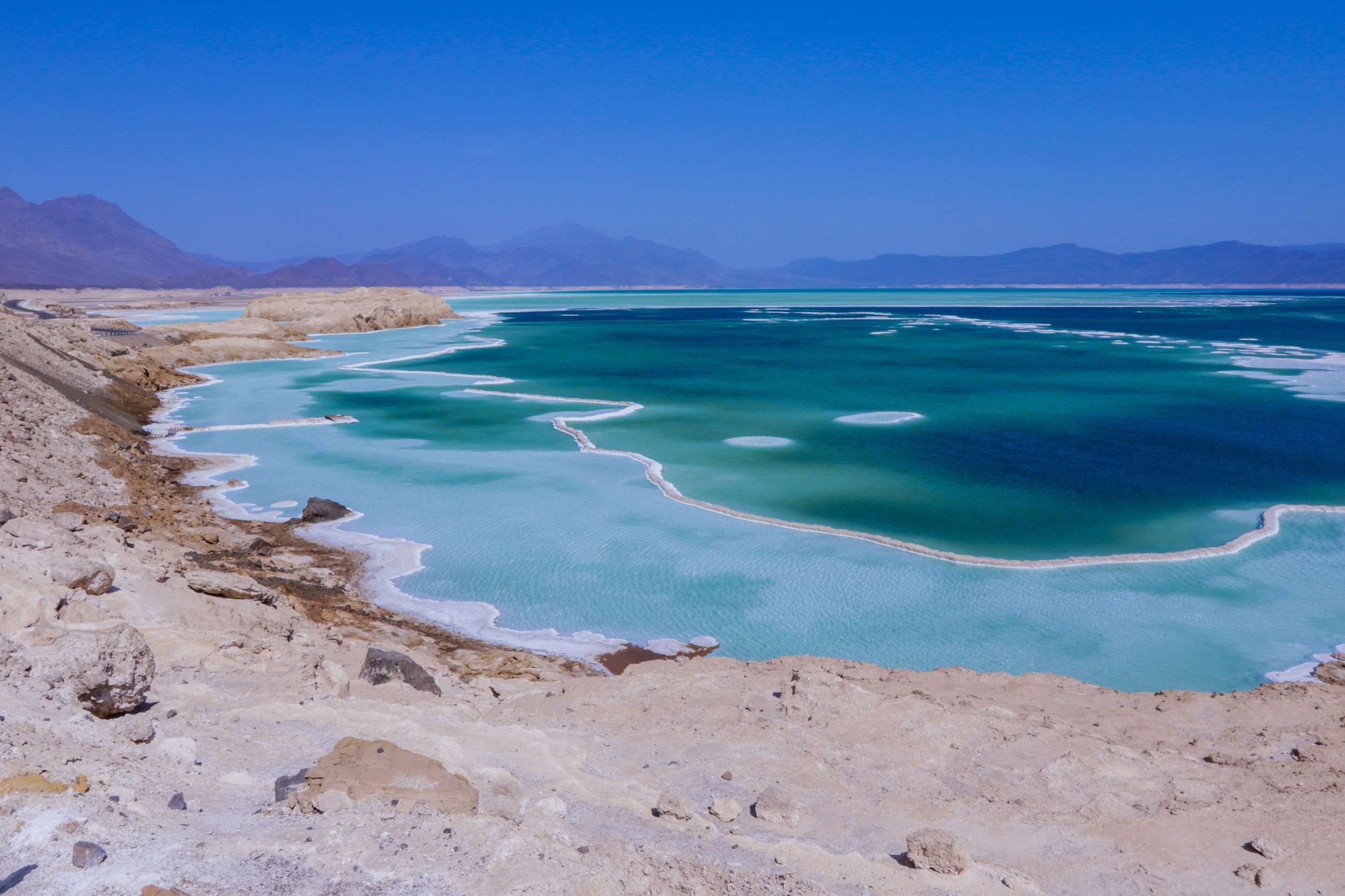 manufacturing of the salt from the lake assal djibouti