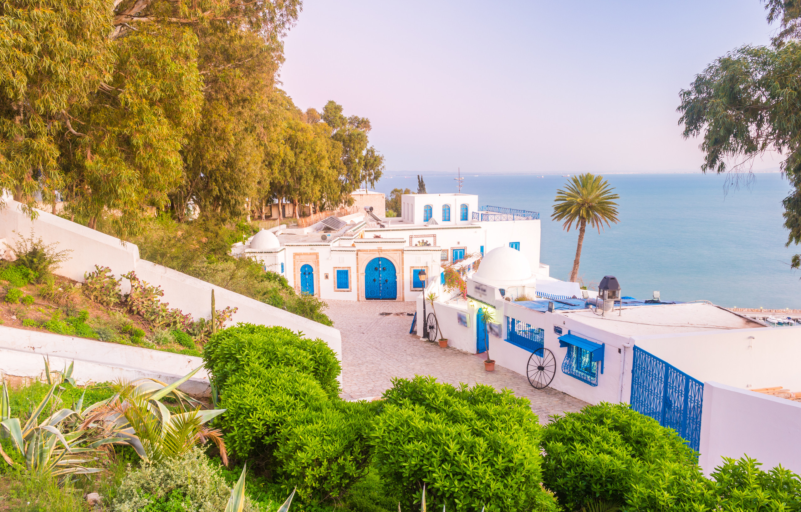 sidi bou said famouse village with traditional tunisian architecture