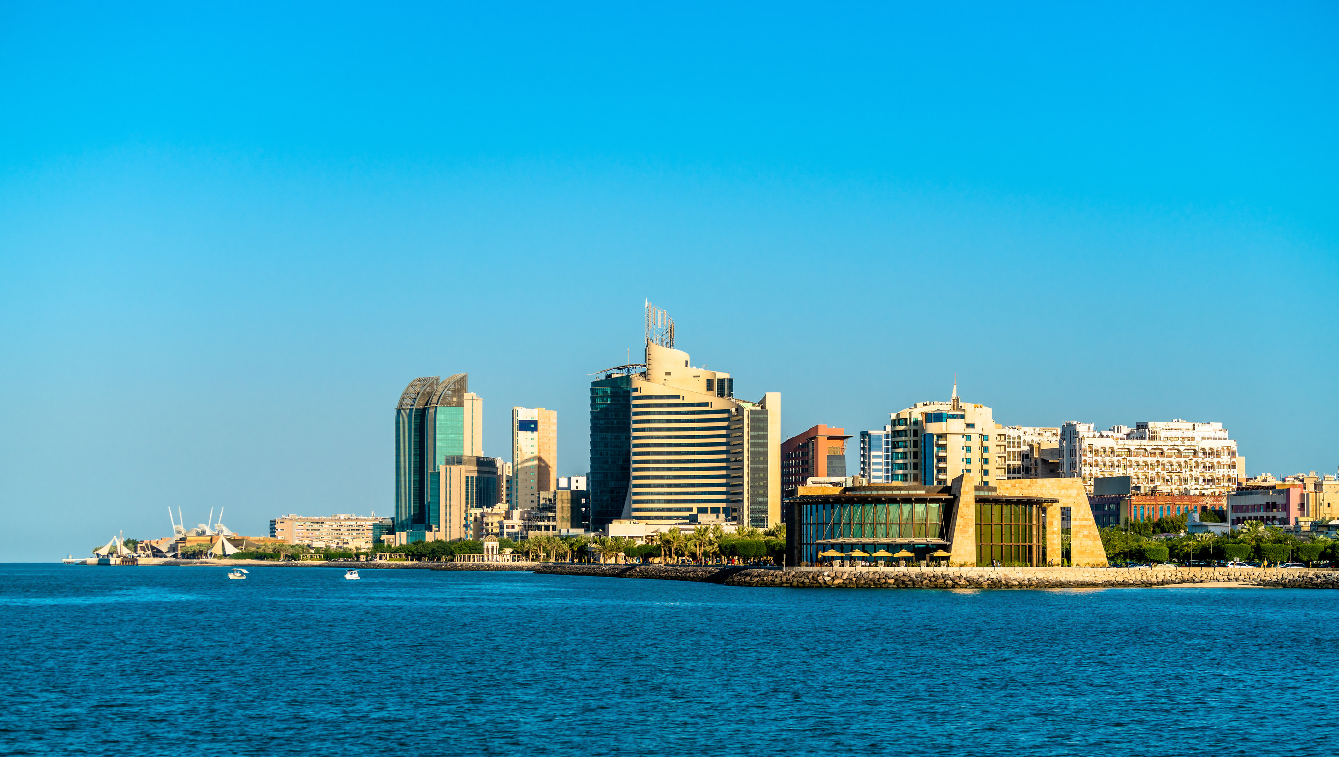 skyline of kuwait city at al shaheed p