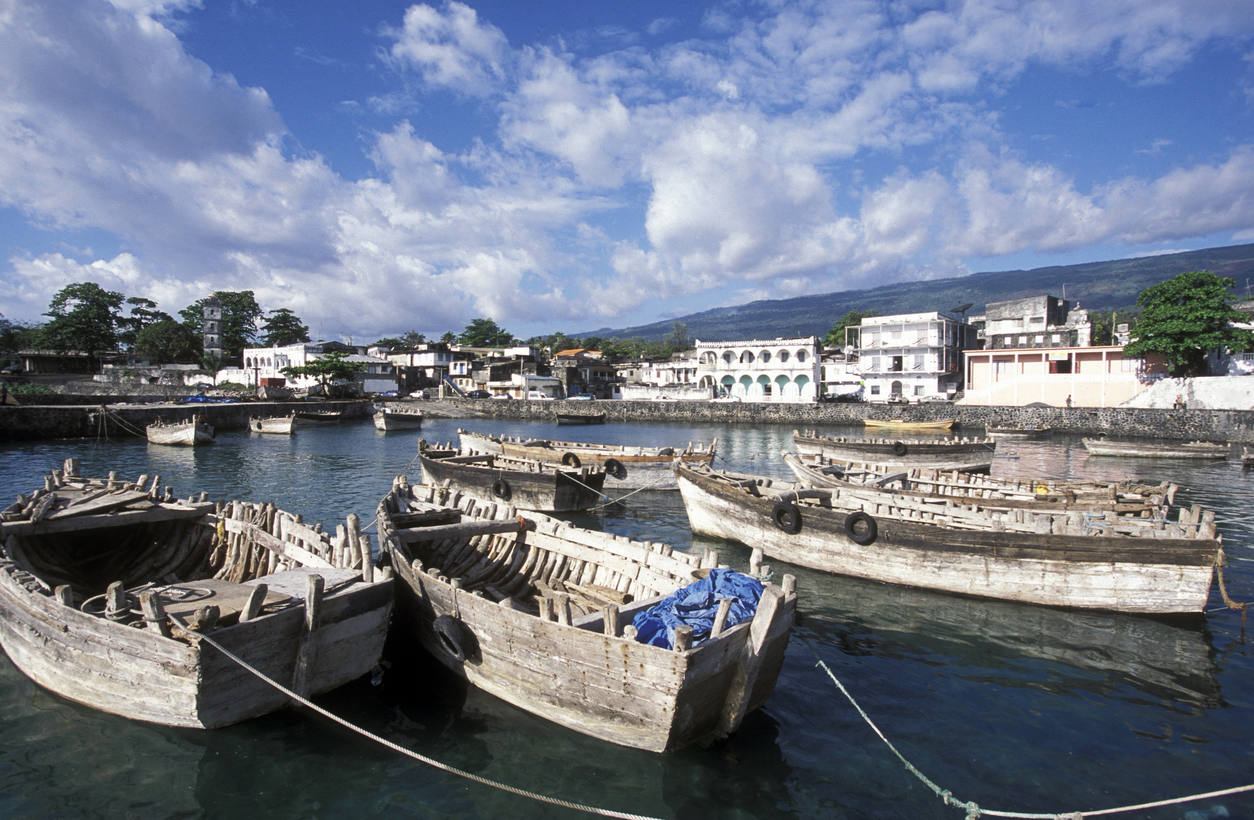 the harbour in the city of moroni in the island of comoros in the indian ocean