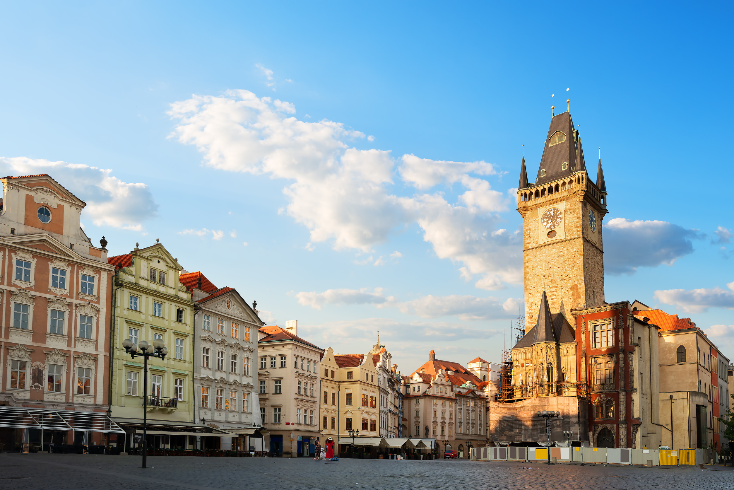 prague panorama with prague castle