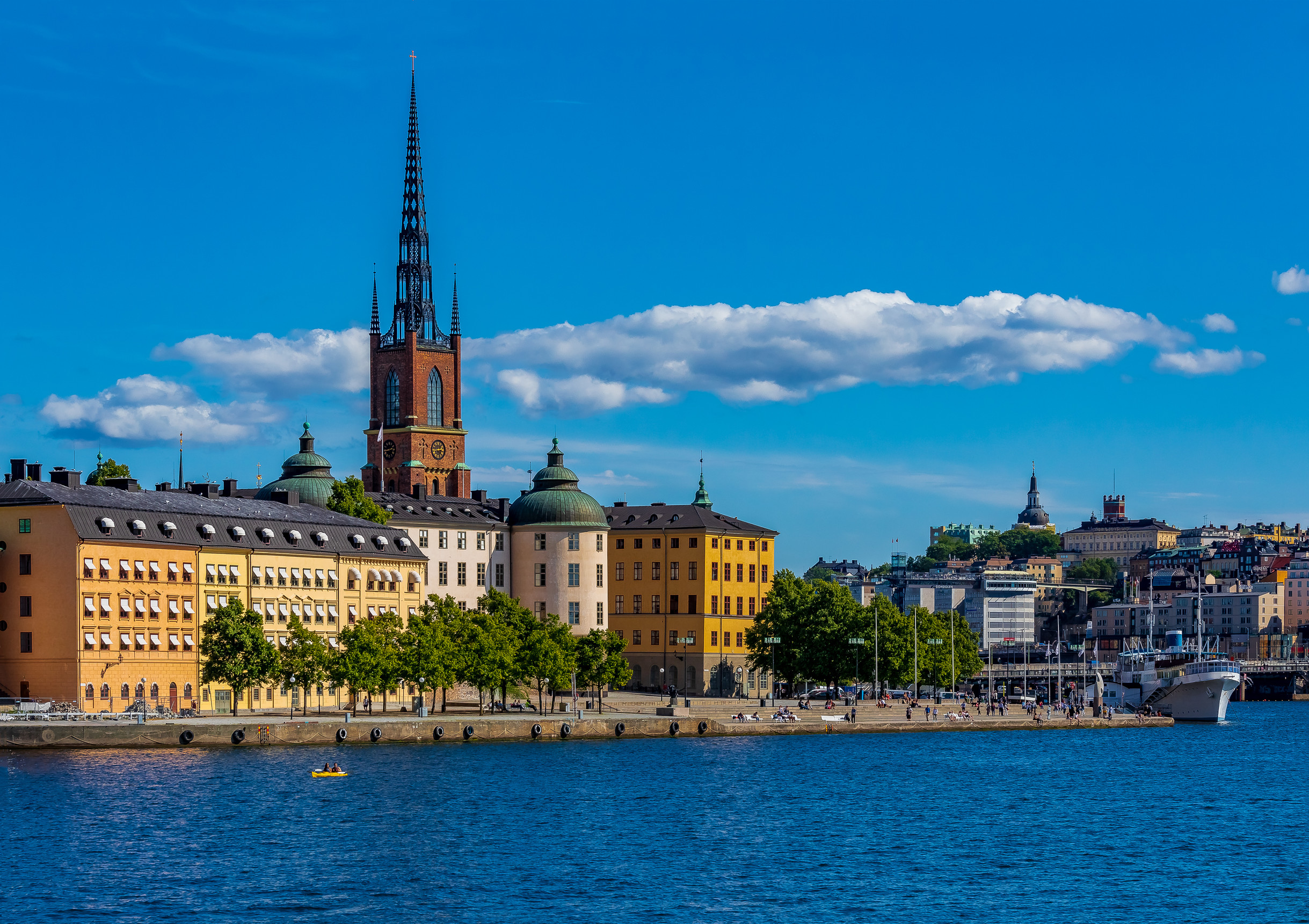 aerial panorama of stockholm sweden